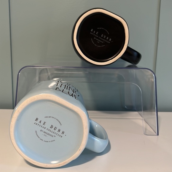 Rae Dunn Set of 2 “Some Thing Blue” and “Groom” Mugs. 16 oz. each. - Picture 5 of 7